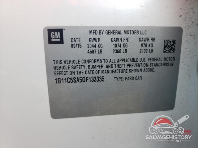 1G11C5SA5GF133335 2016 CHEVROLET MALIBU photo no. 12