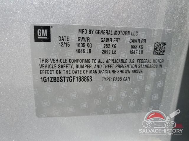 1G1ZB5ST7GF188893 2016 CHEVROLET MALIBU photo no. 12
