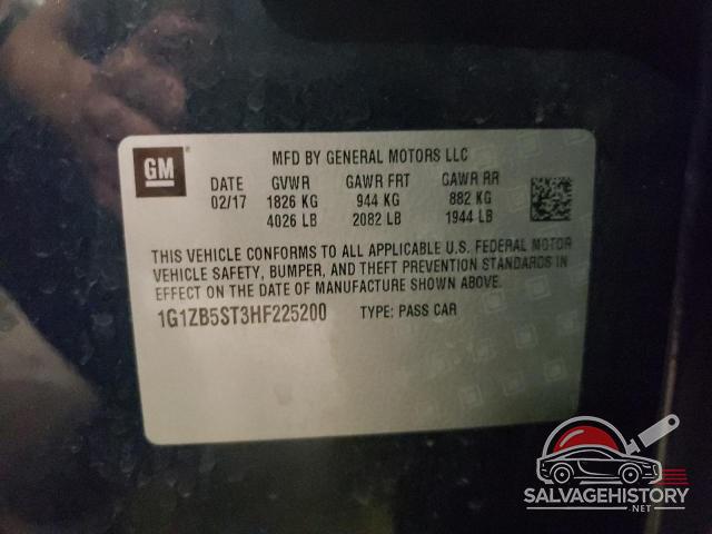 1G1ZB5ST3HF225200 2017 CHEVROLET MALIBU photo no. 12