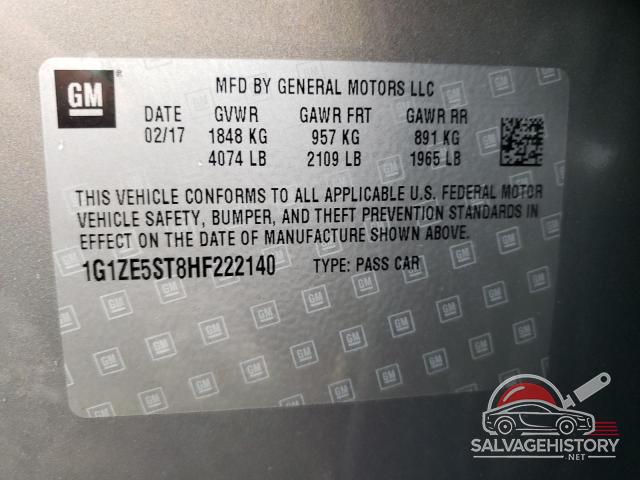 1G1ZE5ST8HF222140 2017 CHEVROLET MALIBU photo no. 12