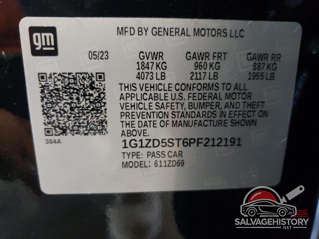 1G1ZD5ST6PF212191 2023 CHEVROLET MALIBU photo no. 13