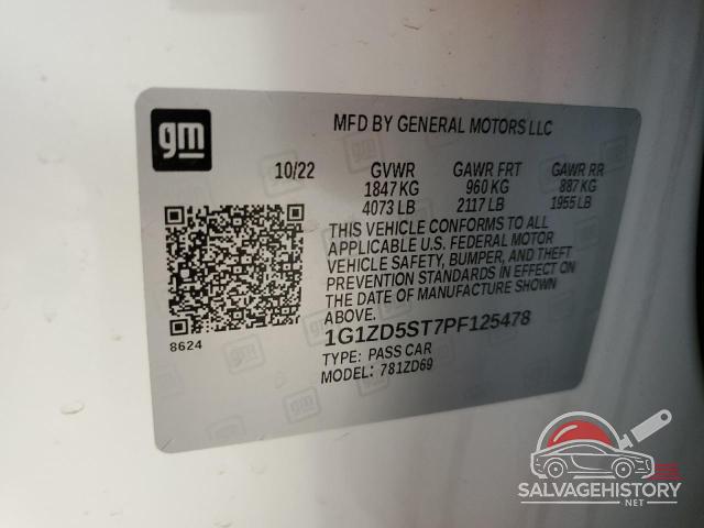 1G1ZD5ST7PF125478 2023 CHEVROLET MALIBU photo no. 12