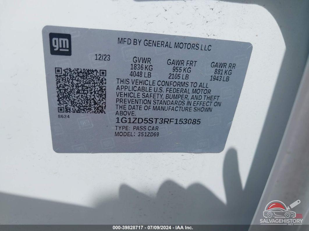 1G1ZD5ST3RF153085 2024 CHEVROLET MALIBU photo no. 9