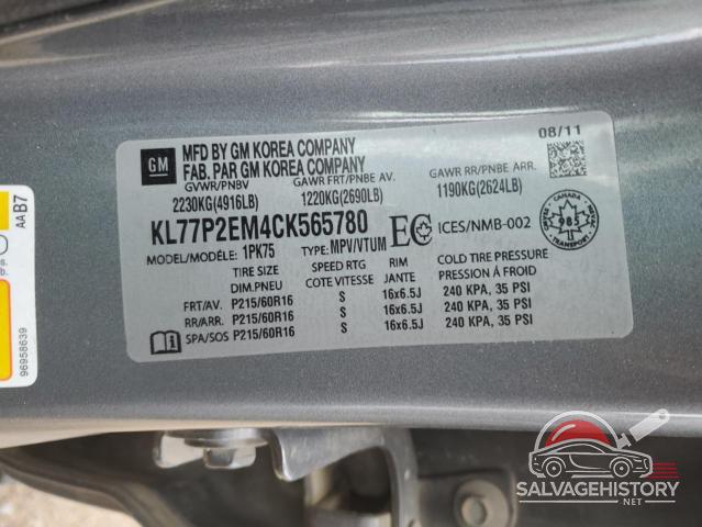 KL77P2EM4CK565780 2012 CHEVROLET ORLANDO photo no. 13