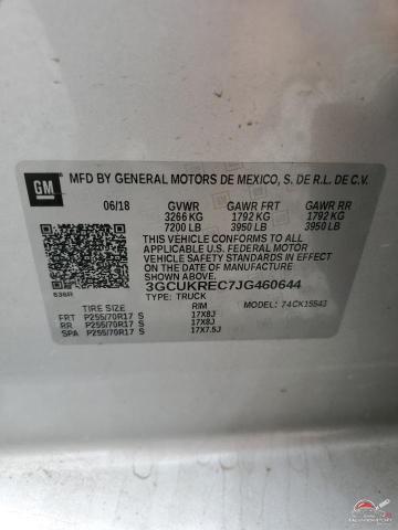 3GCUKREC7JG460644 2018 CHEVROLET SILVERADO photo no. 12