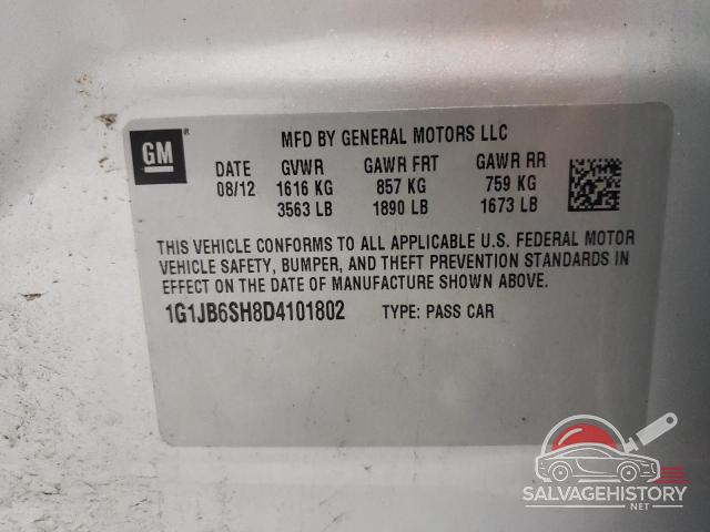 1G1JB6SH8D4101802 2013 CHEVROLET SONIC photo no. 12