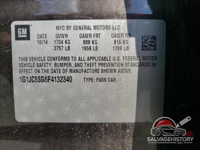 1G1JC5SG6F4132340 2015 CHEVROLET SONIC photo no. 12