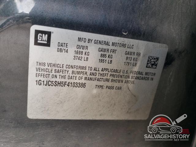 1G1JC5SH5F4103386 2015 CHEVROLET SONIC photo no. 12