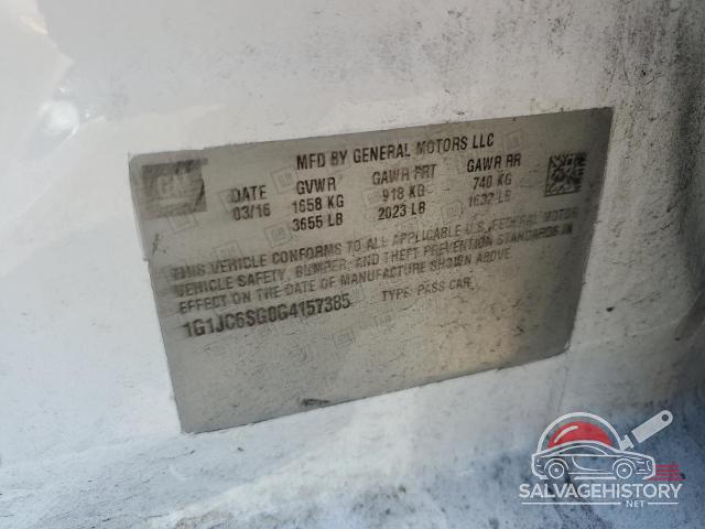 1G1JC6SG0G4157385 2016 CHEVROLET SONIC photo no. 13