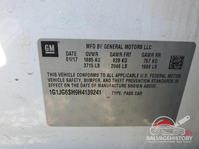 1G1JG6SH9H4139241 2017 CHEVROLET SONIC photo no. 12