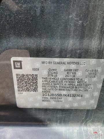 1G1JB5SB7K4132364 2019 CHEVROLET SONIC photo no. 12