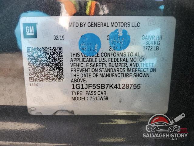 1G1JF5SB7K4128755 2019 CHEVROLET SONIC photo no. 12