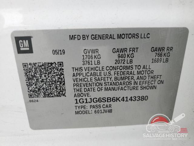1G1JG6SB6K4143380 2019 CHEVROLET SONIC photo no. 12