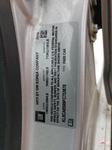 KL8CA6S99FC753678 2015 CHEVROLET SPARK photo no. 12