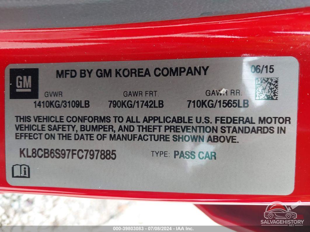 KL8CB6S97FC797885 2015 CHEVROLET SPARK photo no. 9