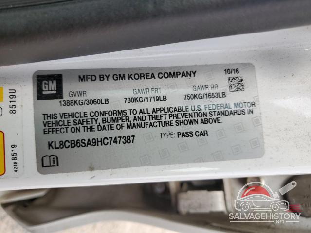 KL8CB6SA9HC747387 2017 CHEVROLET SPARK photo no. 12