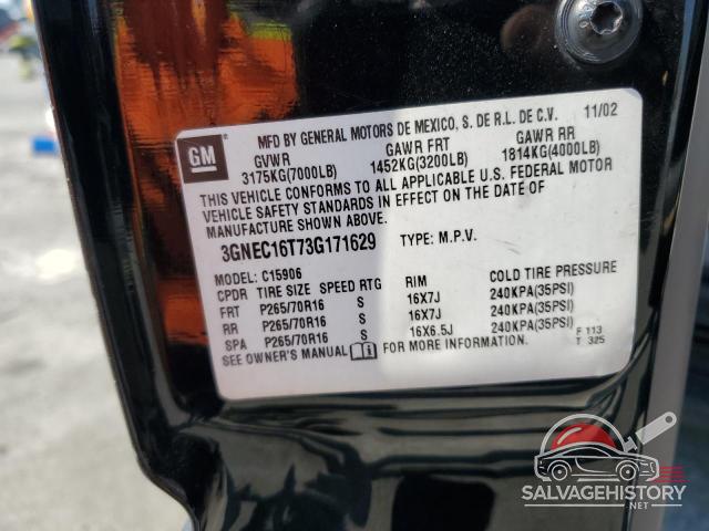 3GNEC16T73G171629 2003 CHEVROLET SUBURBAN photo no. 13