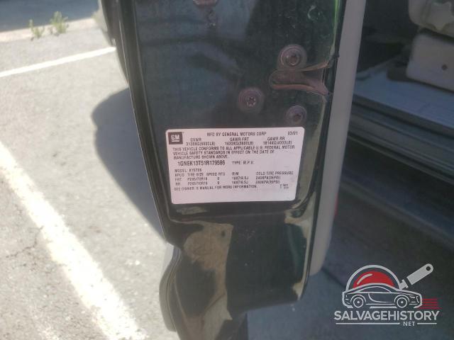 1GNEK13T51R179586 2001 CHEVROLET TAHOE photo no. 13