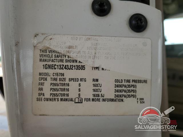 1GNEC13Z43J213505 2003 CHEVROLET TAHOE photo no. 14