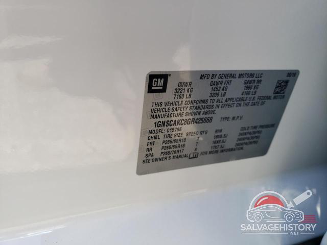 1GNSCAKC8GR425668 2016 CHEVROLET TAHOE photo no. 12