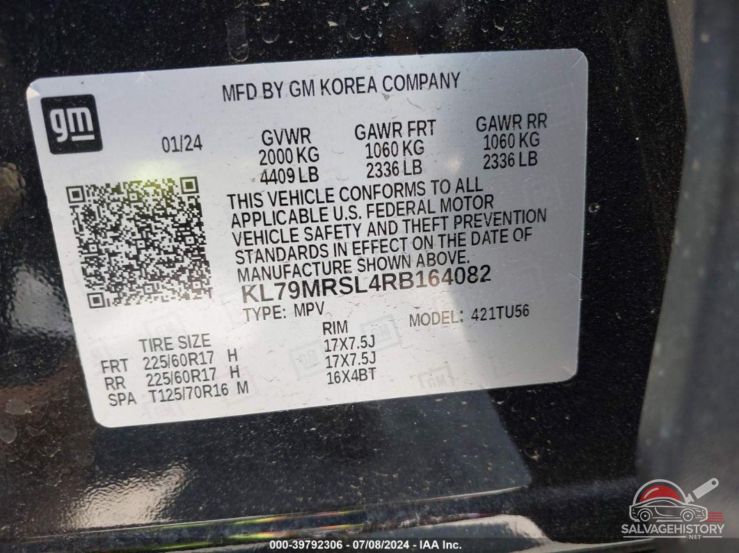 KL79MRSL4RB164082 2024 CHEVROLET TRAILBLAZER photo no. 9