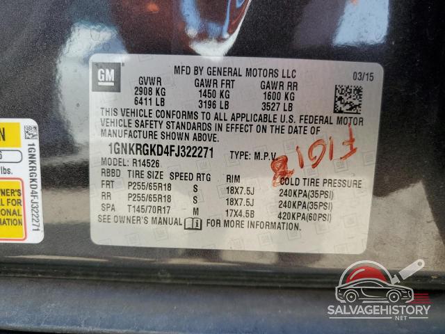 1GNKRGKD4FJ322271 2015 CHEVROLET TRAVERSE photo no. 13