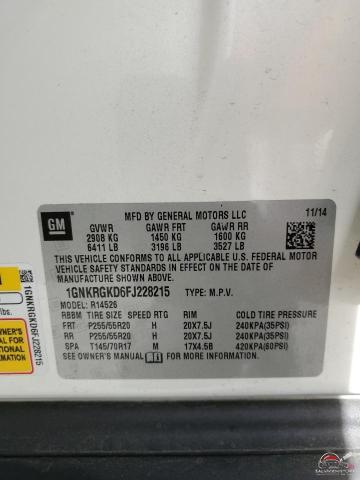 1GNKRGKD6FJ228215 2015 CHEVROLET TRAVERSE photo no. 13