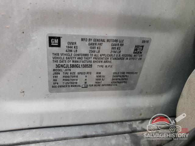 3GNCJLSB8GL138528 2016 CHEVROLET TRAX photo no. 13