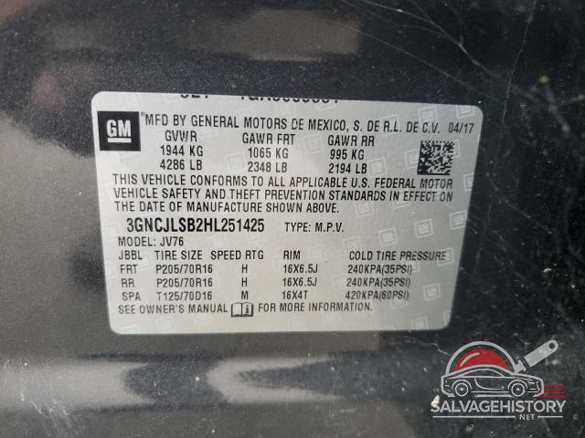 3GNCJLSB2HL251425 2017 CHEVROLET TRAX photo no. 12