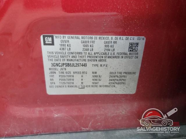 3GNCJPSB8JL297449 2018 CHEVROLET TRAX photo no. 13