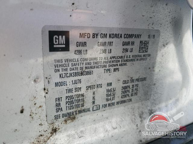 KL7CJKSB9LB038661 2020 CHEVROLET TRAX photo no. 13