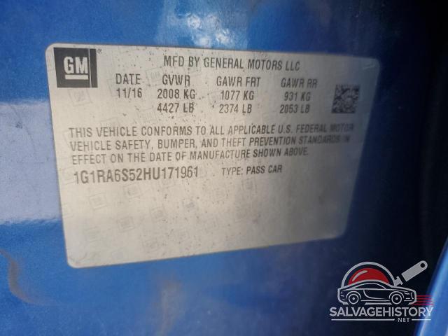 1G1RA6S52HU171961 2017 CHEVROLET VOLT photo no. 12