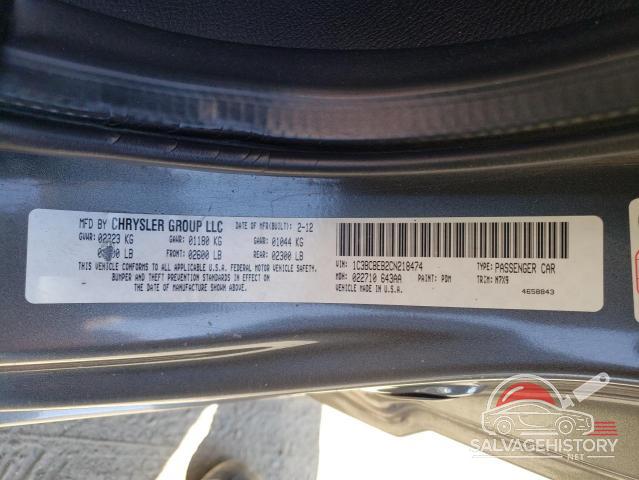 1C3BCBEB2CN218474 2012 CHRYSLER 200 photo no. 12