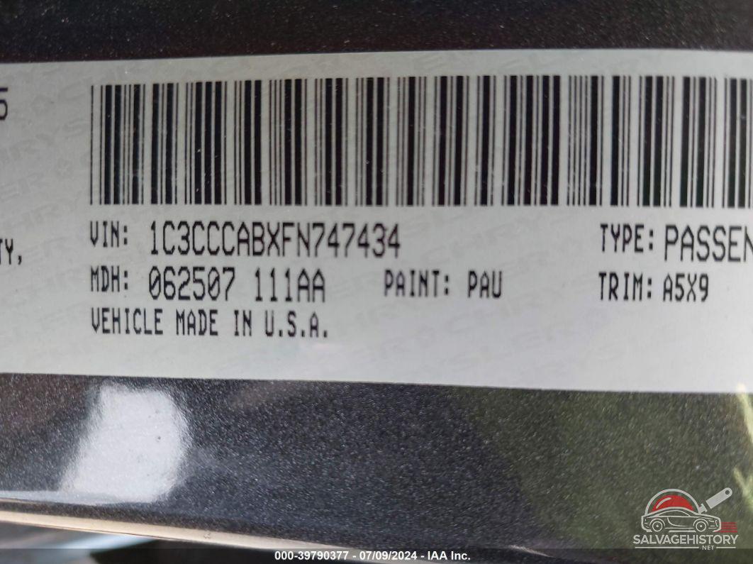 1C3CCCABXFN747434 2015 CHRYSLER 200 photo no. 9