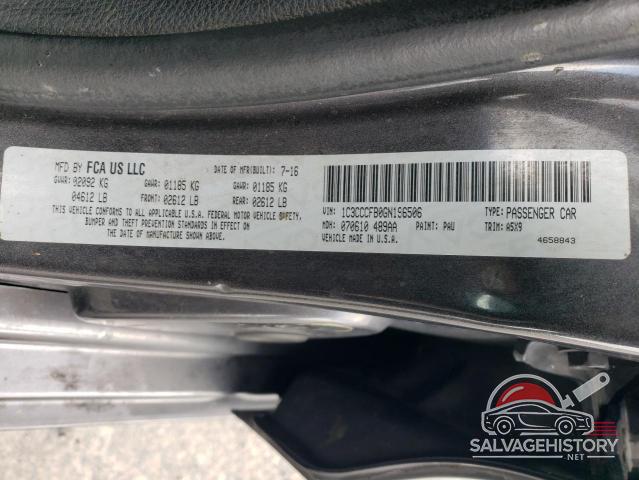 1C3CCCFB0GN196506 2016 CHRYSLER 200 photo no. 12
