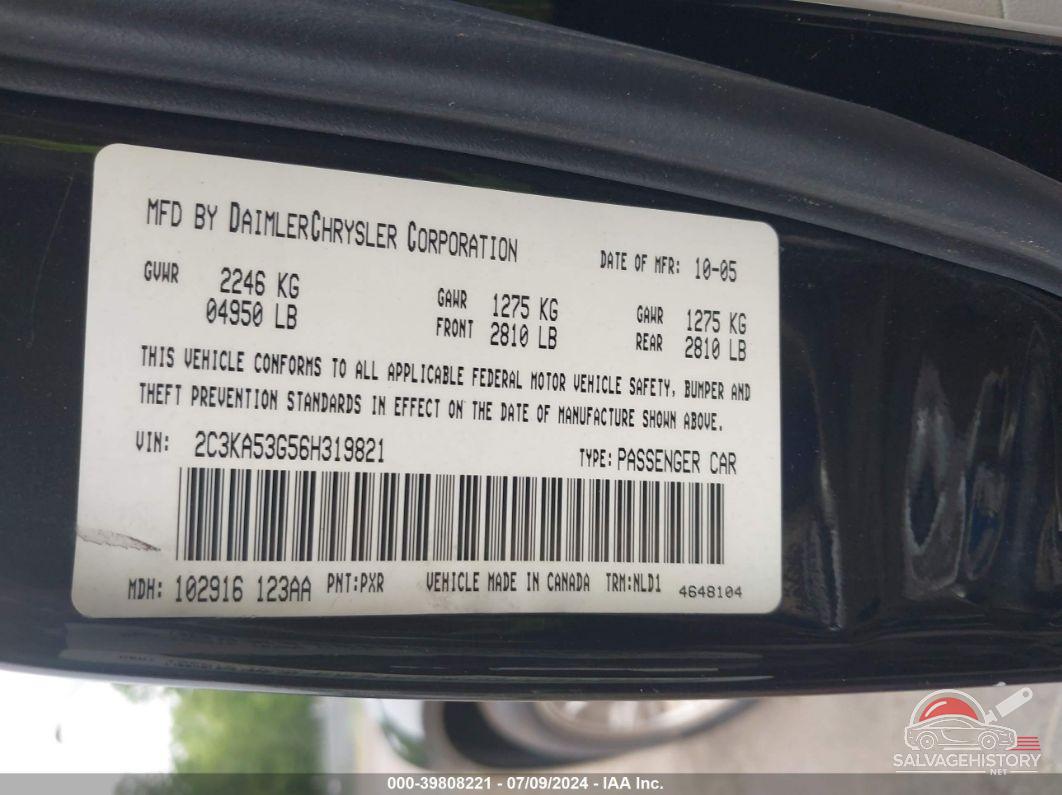 2C3KA53G56H319821 2006 CHRYSLER 300 photo no. 9