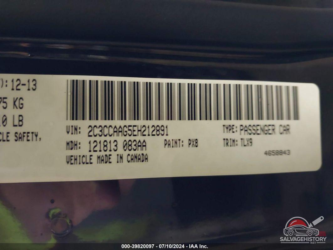 2C3CCAAG5EH212891 2014 CHRYSLER 300 photo no. 9