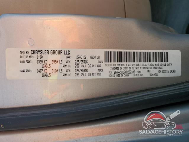 2A4RR5D17AR232108 2010 CHRYSLER MINIVAN photo no. 13