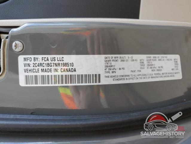 2C4RC1BG7NR198510 2022 CHRYSLER PACIFICA photo no. 13