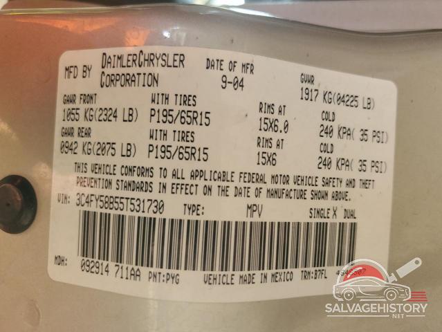 3C4FY58B55T531730 2005 CHRYSLER PT CRUISER photo no. 12