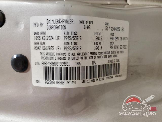 3A8FY68B06T369831 2006 CHRYSLER PT CRUISER photo no. 12