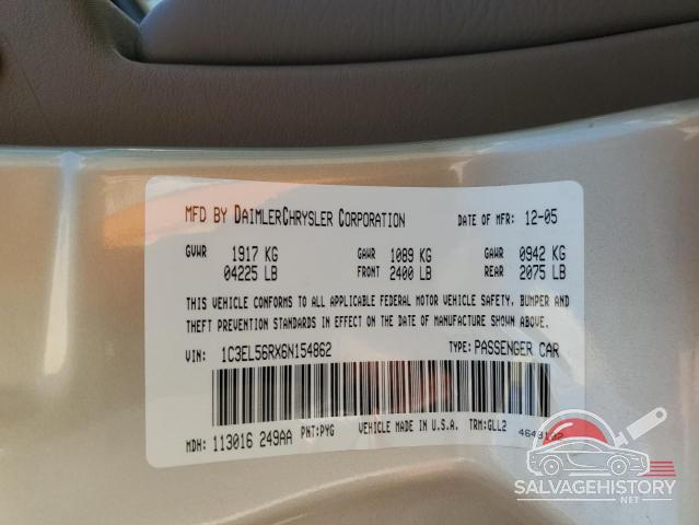 1C3EL56RX6N154862 2006 CHRYSLER SEBRING photo no. 12
