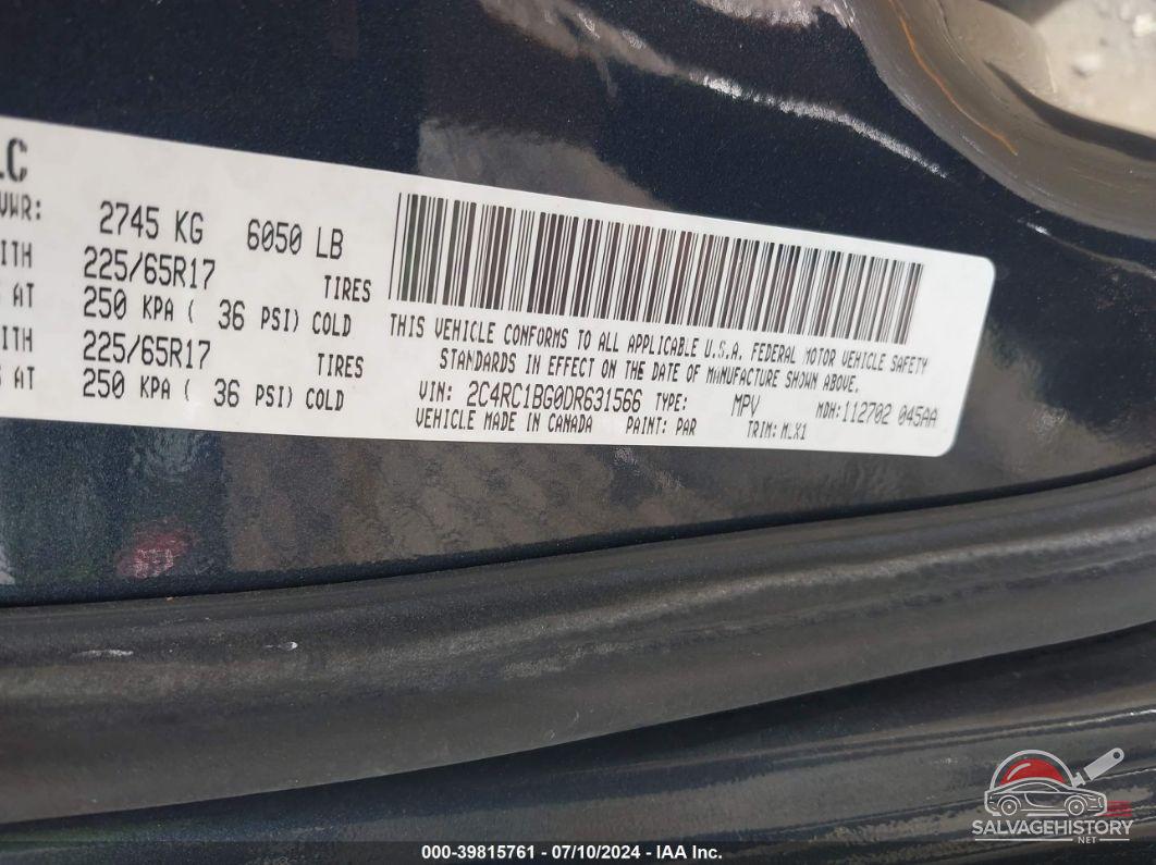 2C4RC1BG0DR631566 2013 CHRYSLER TOWN & COUNTRY photo no. 9