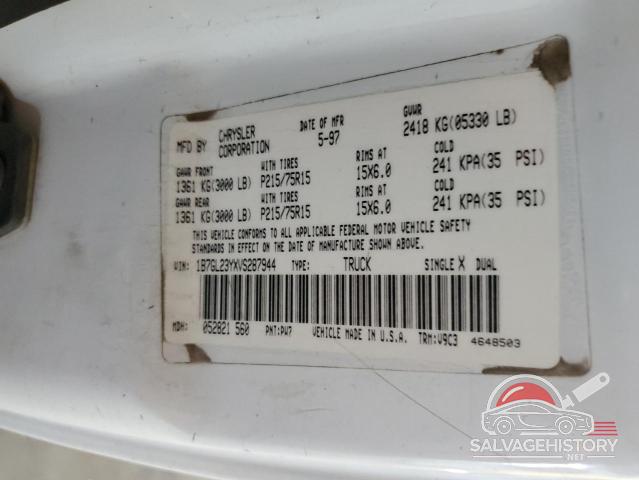1B7GL23YXVS287944 1997 DODGE All Models photo no. 12