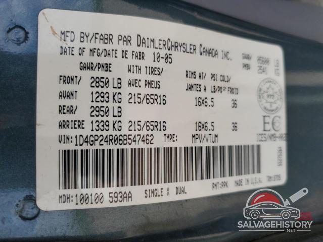 1D4GP24R06B547462 2006 DODGE CARAVAN photo no. 13
