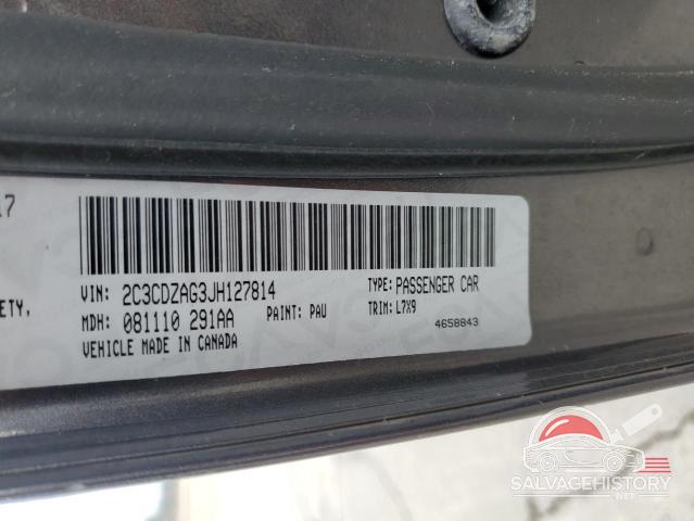 2C3CDZAG3JH127814 2018 DODGE CHALLENGER photo no. 12