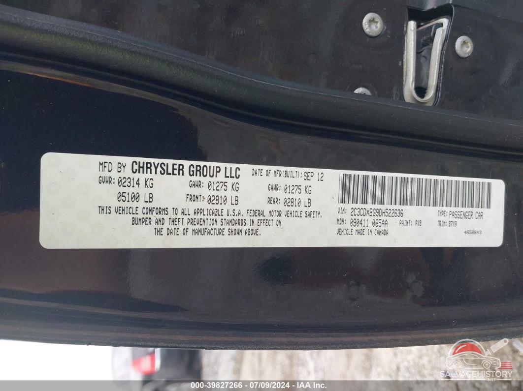 2C3CDXBG9DH522636 2013 DODGE CHARGER photo no. 9