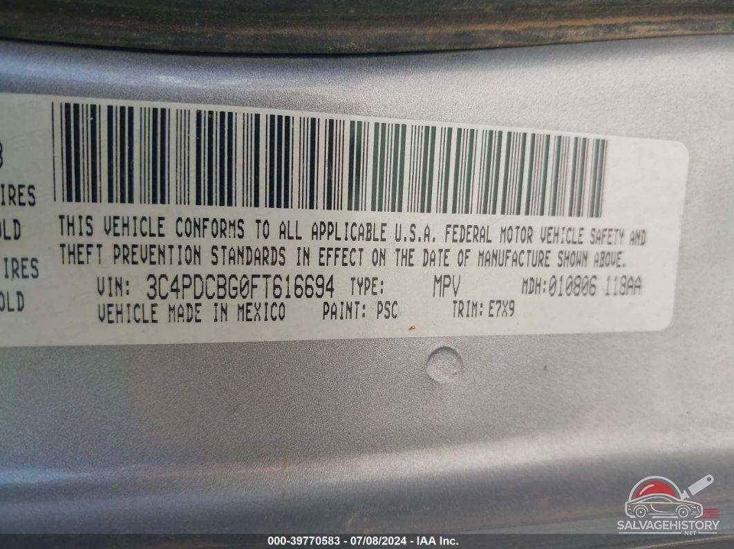 3C4PDCBG0FT616694 2015 DODGE JOURNEY photo no. 9