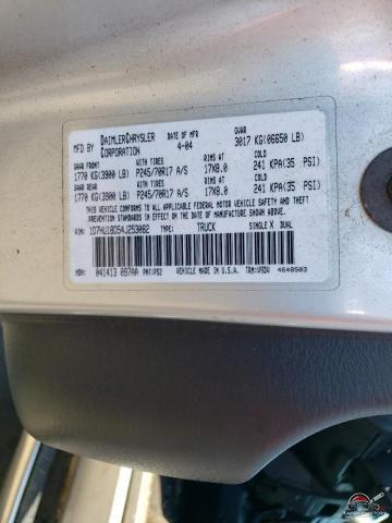 1D7HU18D54J253082 2004 DODGE RAM 1500 photo no. 12