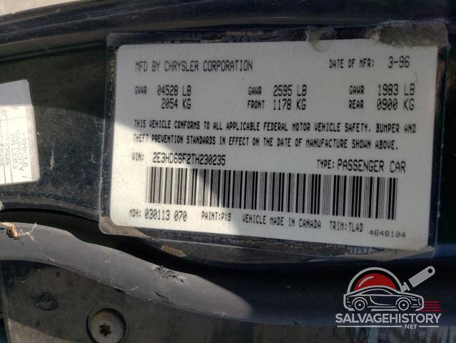 2E3HD66F2TH230235 1996 EAGLE ALL MODELS photo no. 12